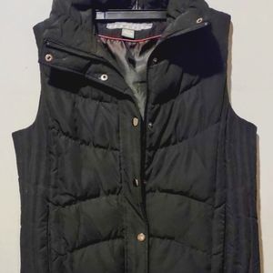 Kenneth Cole Reaction Down Feather Puffer Full Zip Vest Women's Size Large Black